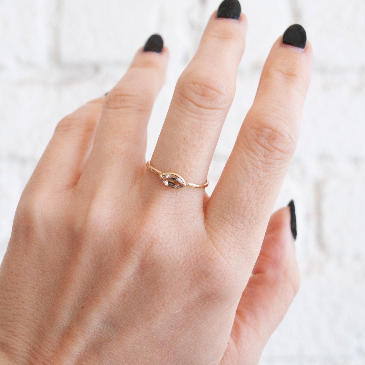 Marquise Morganite Ring