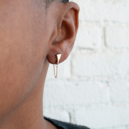 Gold Triangle Ear Chains