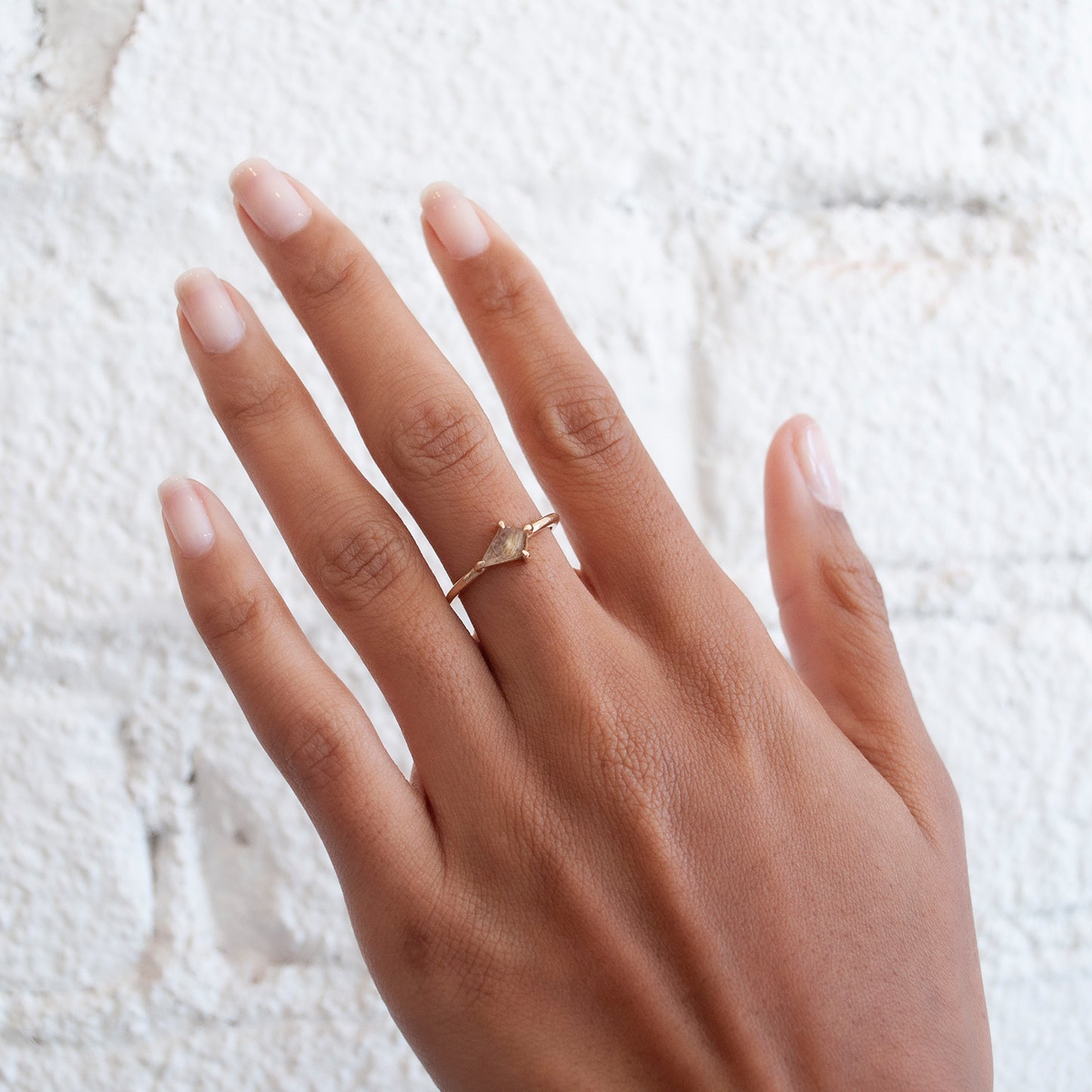 Small Yellow Quartz Kite Ring