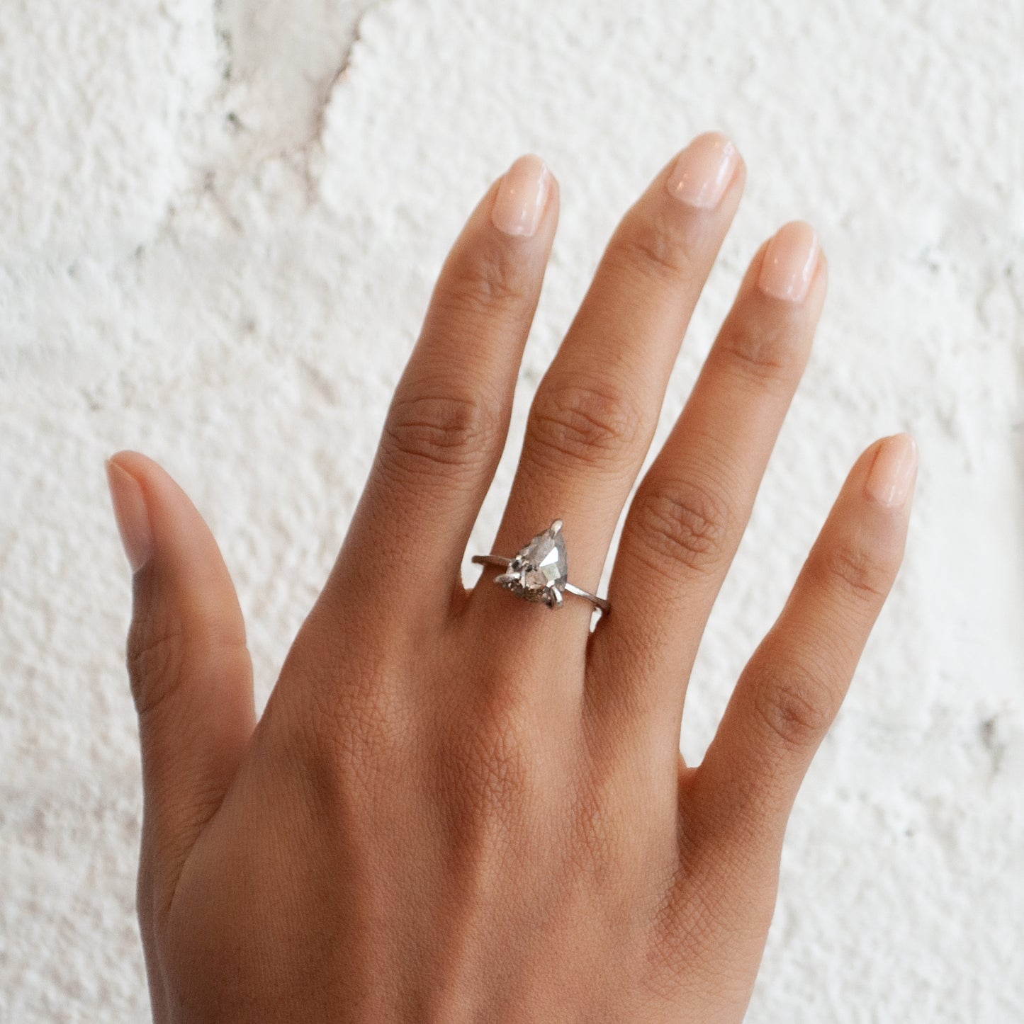 Platinum Contemporary Claw Ring