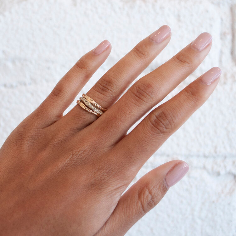 Rose Gold Stingray Stacking Band
