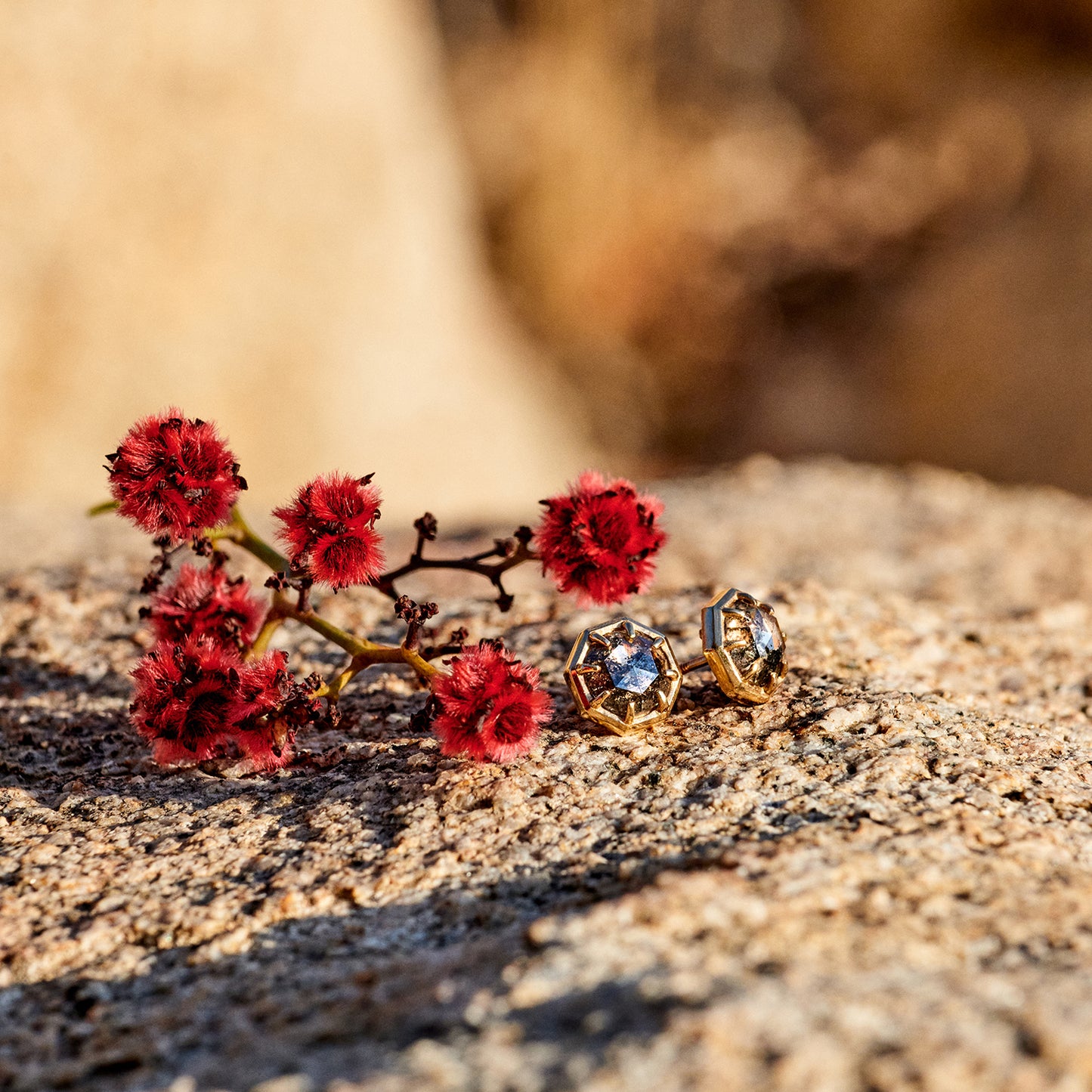 Speckled Cognac Diamond Studs