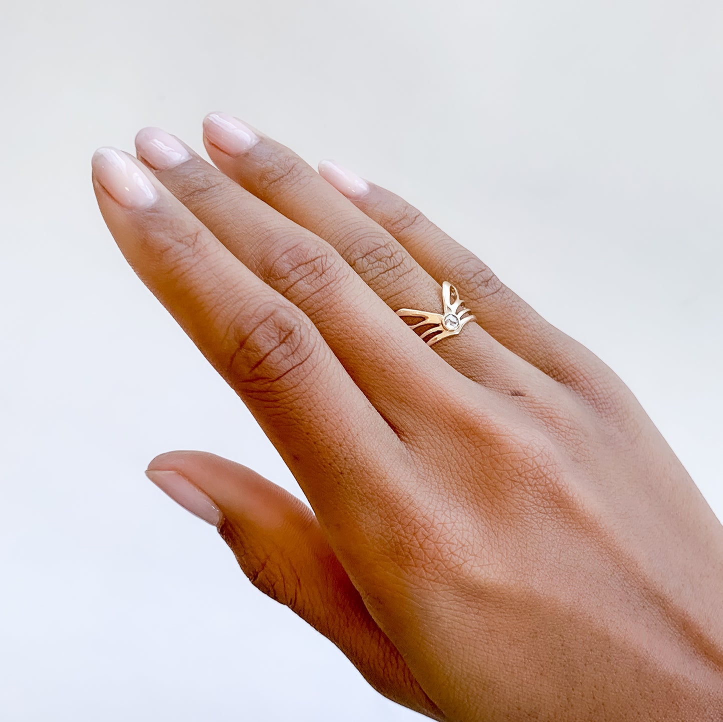 Gold Diamond Winged Ring