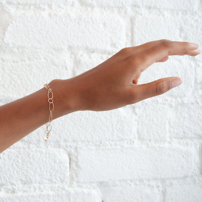 Oval and Round Chain Bracelet
