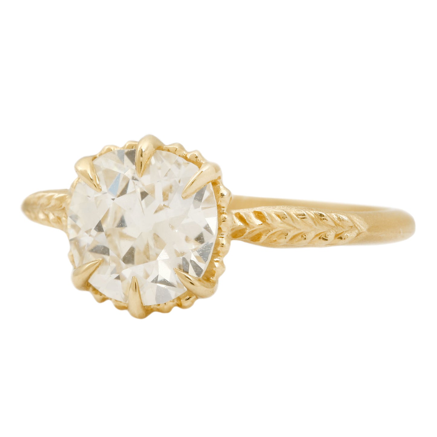 Radiant Antique Diamond Evergreen Solitaire