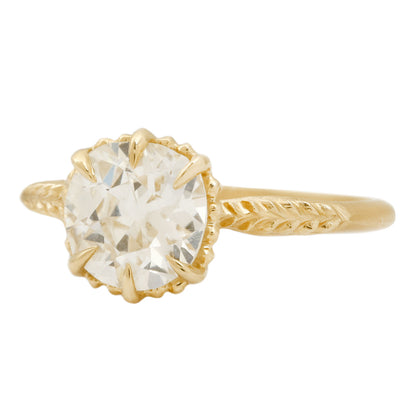 Radiant Antique Diamond Evergreen Solitaire