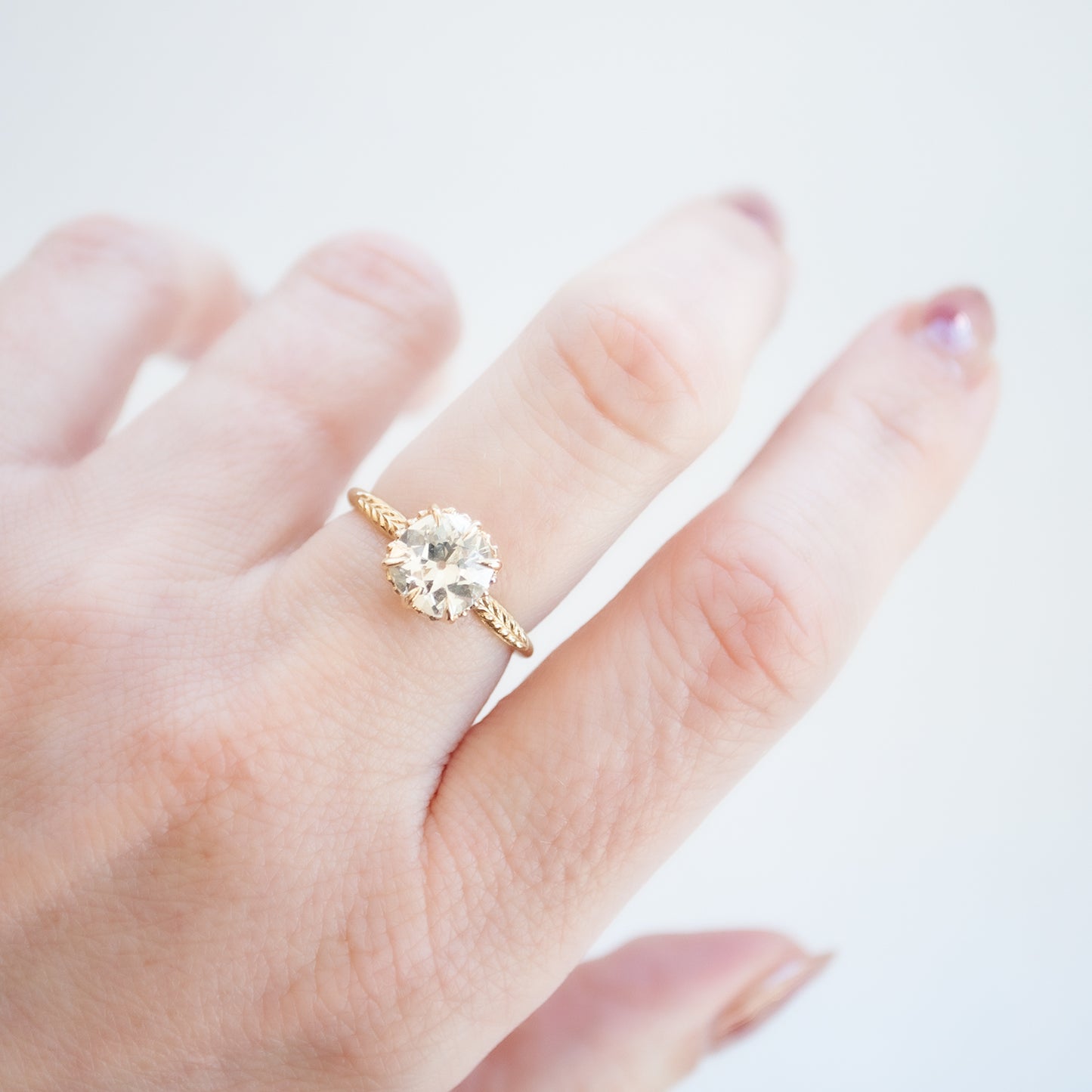 Radiant Antique Diamond Evergreen Solitaire