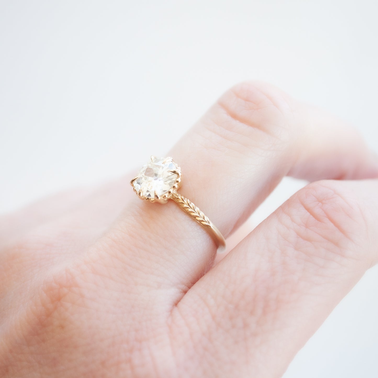 Radiant Antique Diamond Evergreen Solitaire