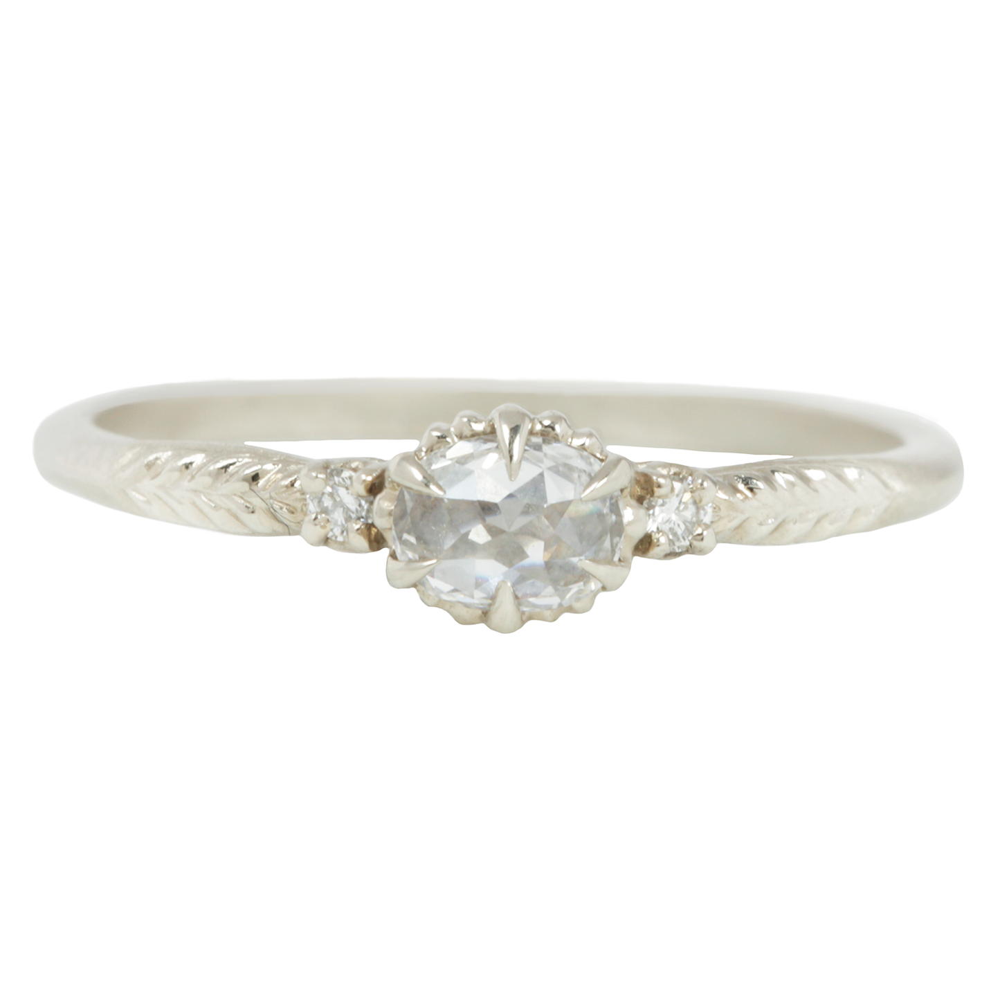 White Evergreen Diamond Cherie Ring