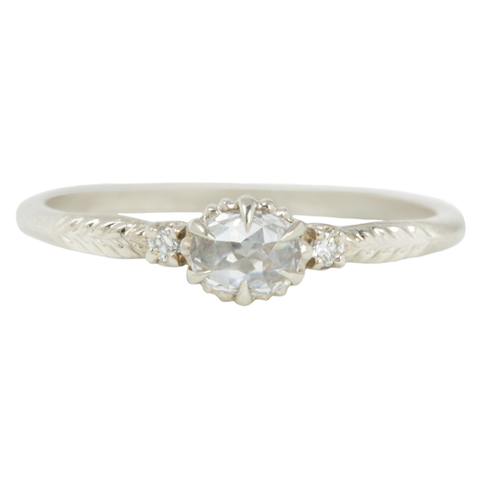 White Evergreen Diamond Cherie Ring
