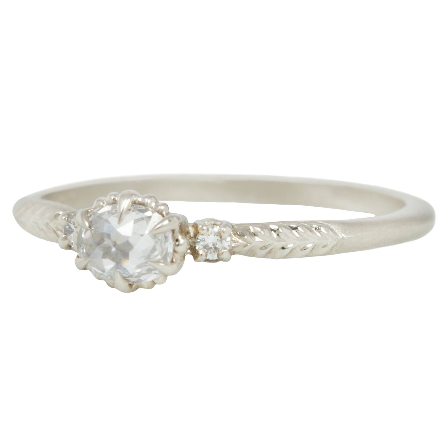 White Evergreen Diamond Cherie Ring