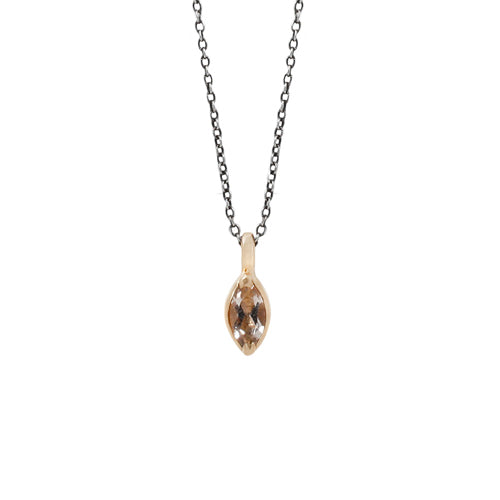 Lauren Wolf Jewelry Morganite Marquise Necklace