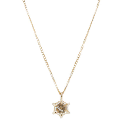 Small Quartz Hexagon Necklace