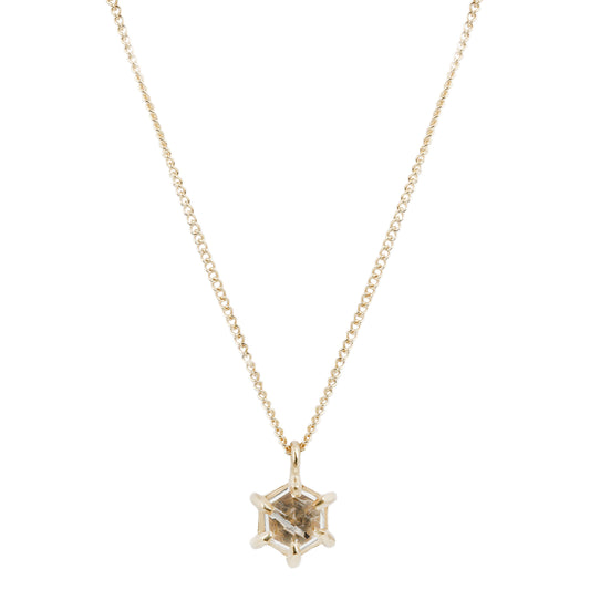 Small Quartz Hexagon Necklace