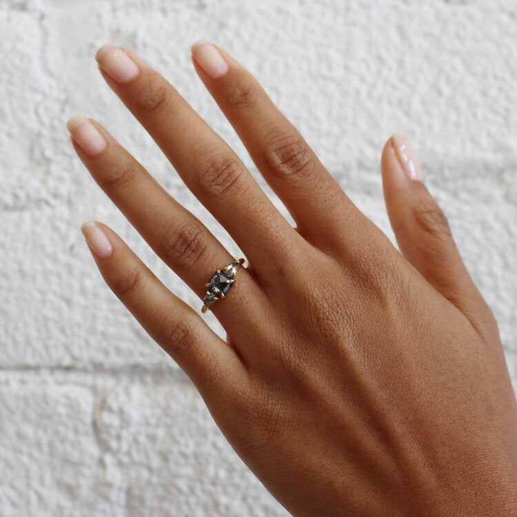 Step Cut Diamond Ring