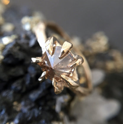 Diamond Stingray Solitaire Ring