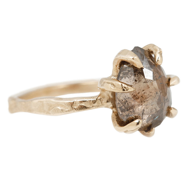 Champagne Diamond Stingray Claw Ring
