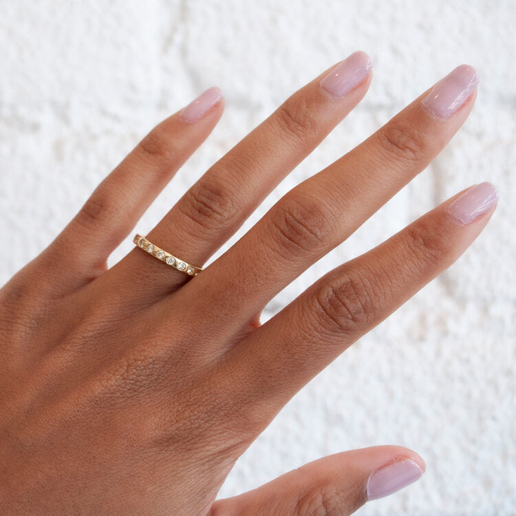 Canary Diamond Eternity Band