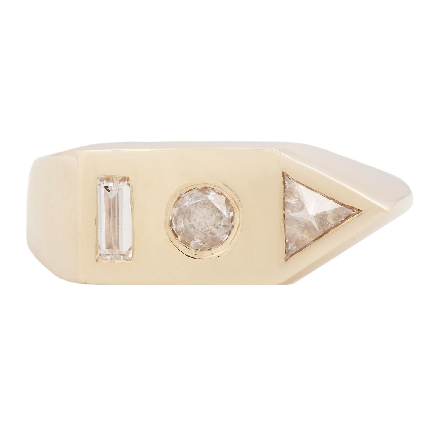 White Diamond Bauhaus Ring