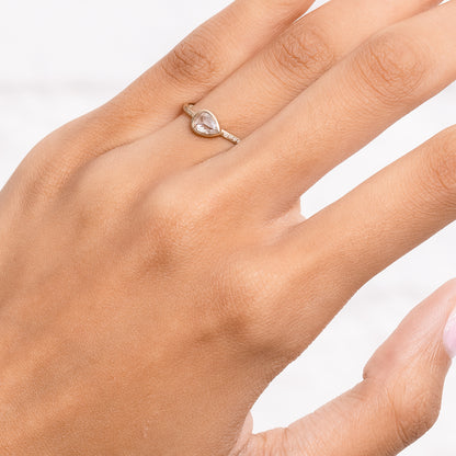Petite Pear Diamond Ring