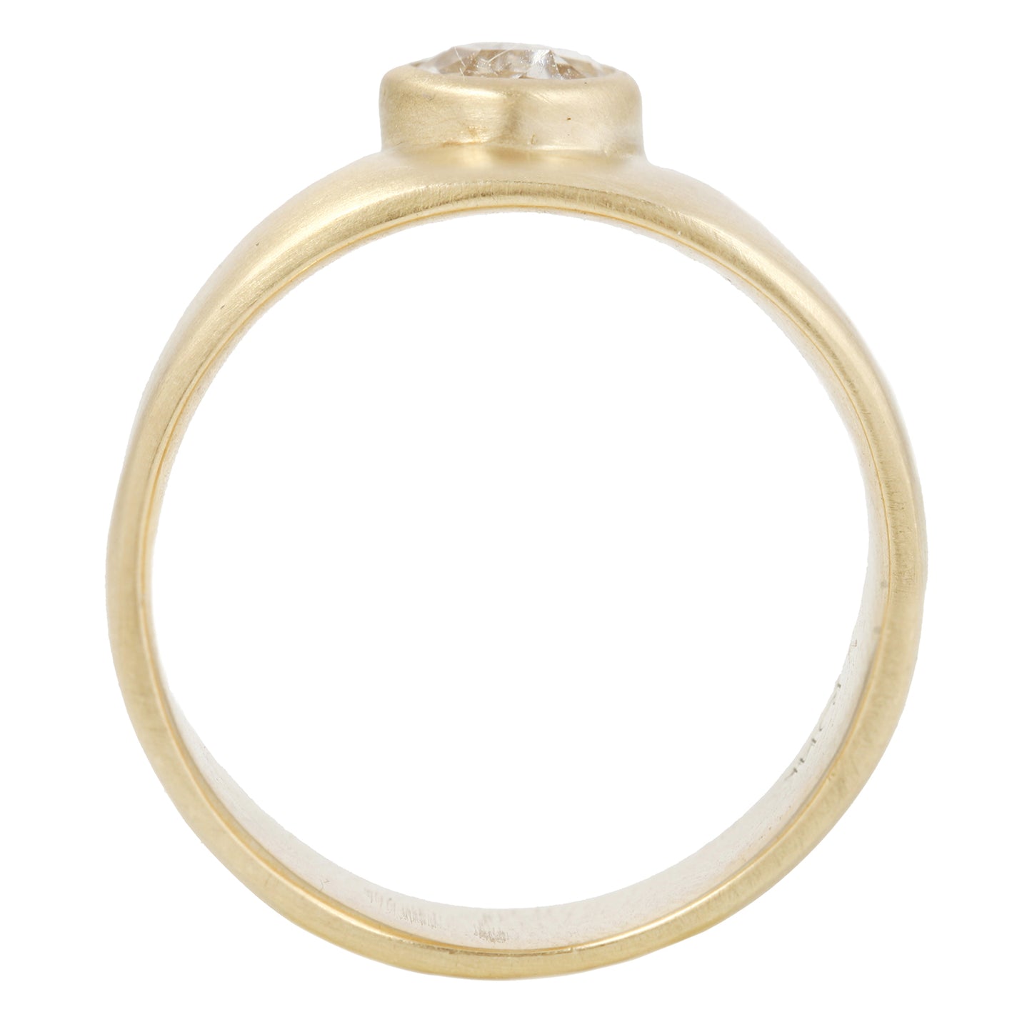 Pear Rose Cut Diamond Smooth Band
