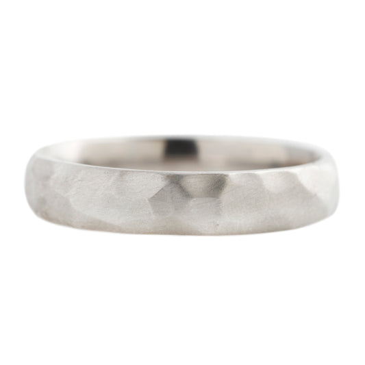 Platinum Carved Hammer Band