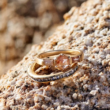 Six Bead Diamond Horizon Ring