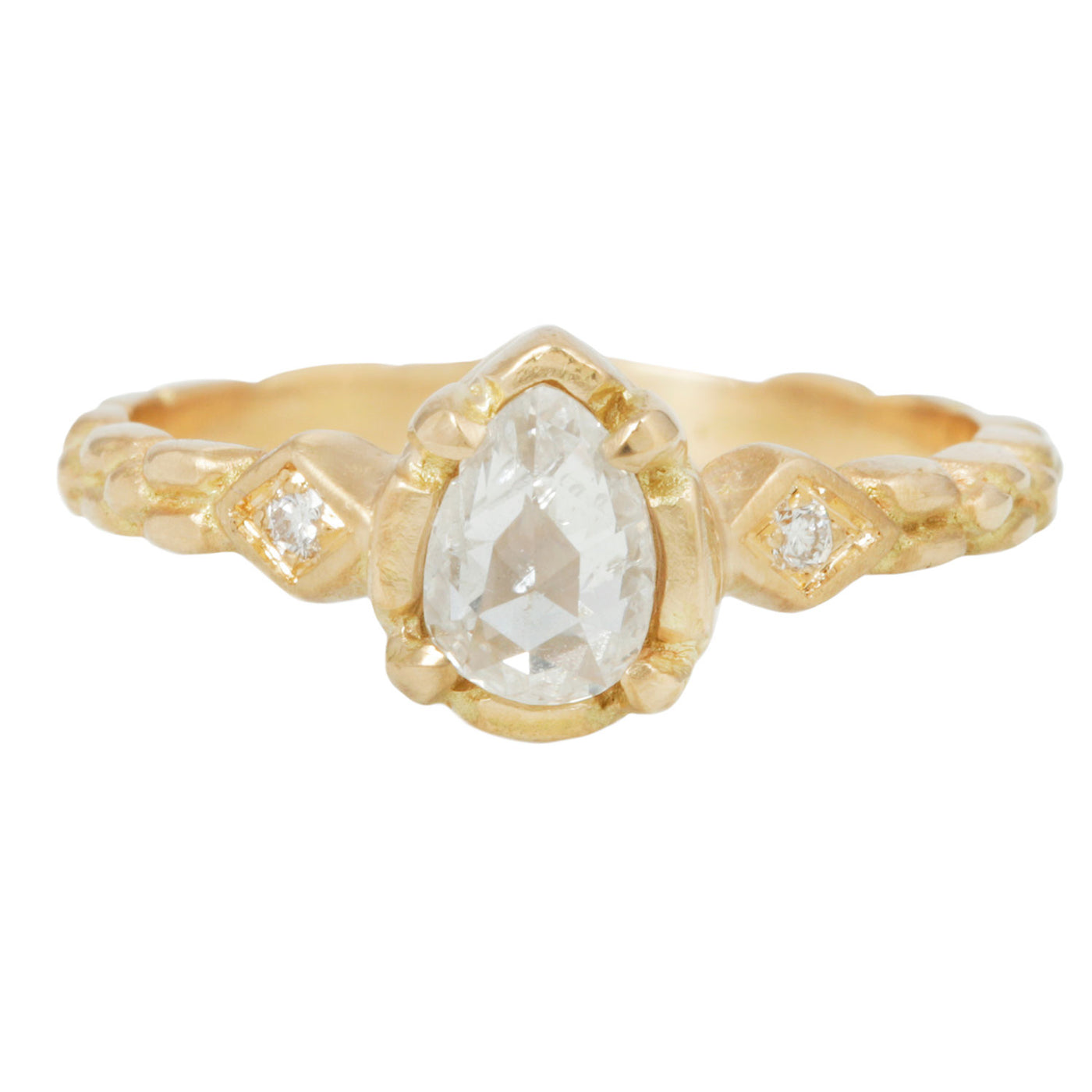 Majestic Pear Diamond Ring