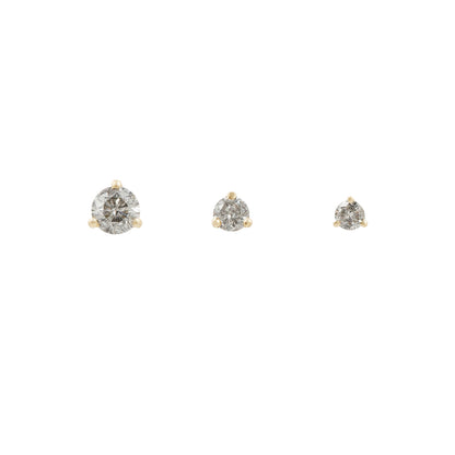 Salt + Pepper Diamond Studs