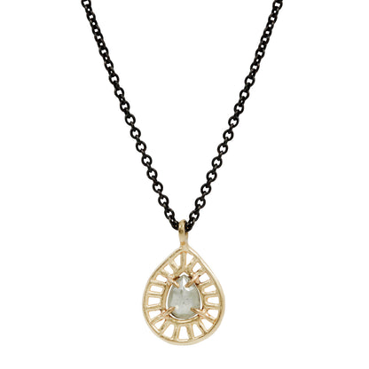 Pear Diamond Cosmic Web Necklace