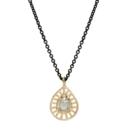 Pear Diamond Cosmic Web Necklace