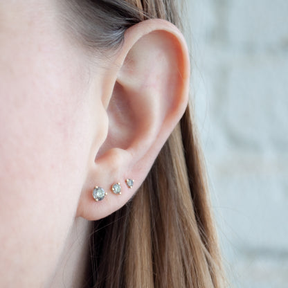 Salt + Pepper Diamond Studs