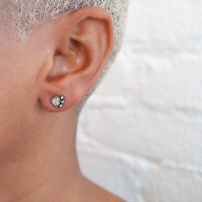 Four Diamond Earrings