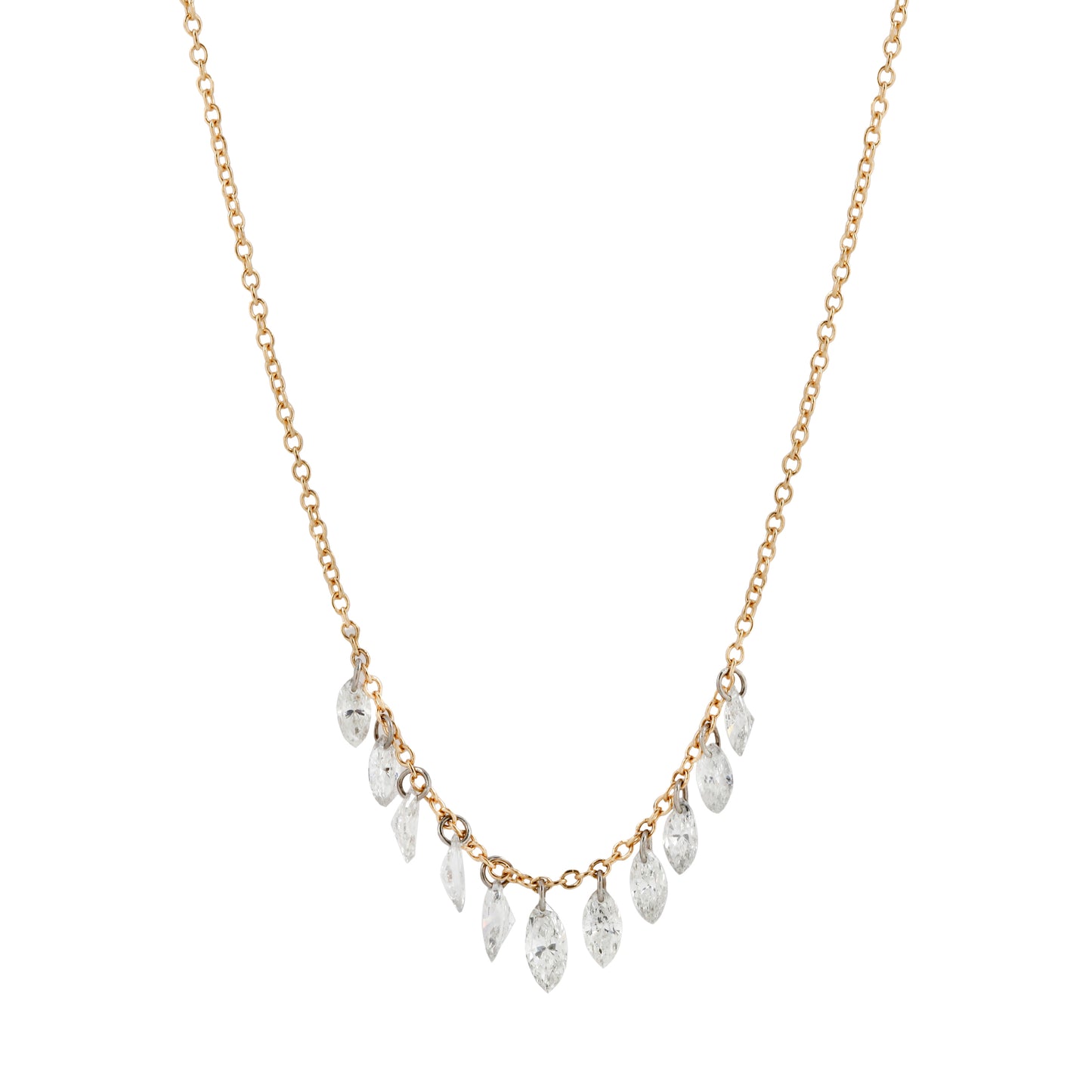 Marquise Eleven Diamond Necklace