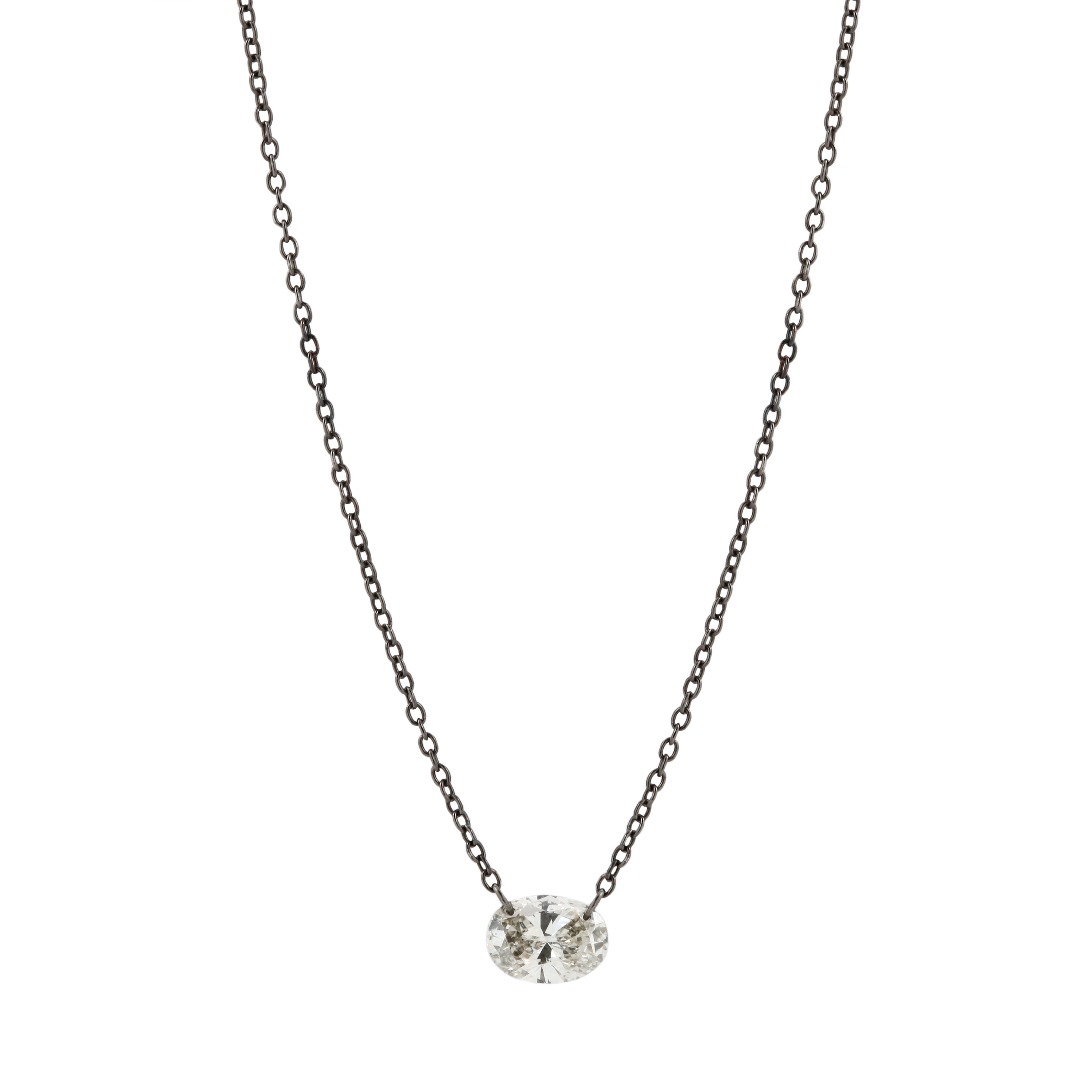 Chopard - 18K White Gold Happy Spirit Floating Diamond Necklace –  Robinson's Jewelers