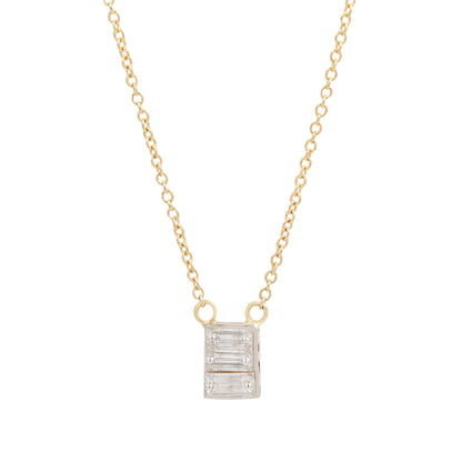 Triple Baguette Diamond Necklace