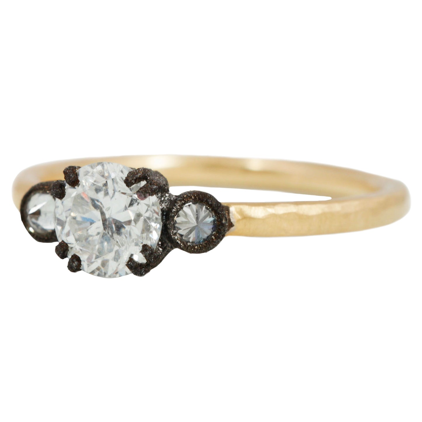 Three Diamond Tidal Cushion Ring