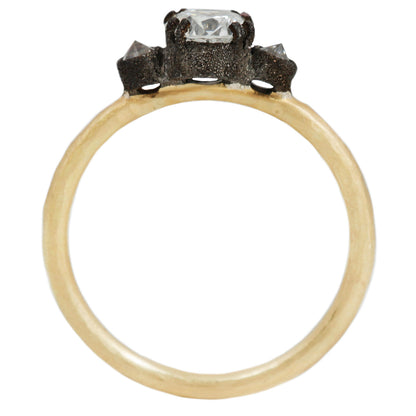 Three Diamond Tidal Cushion Ring