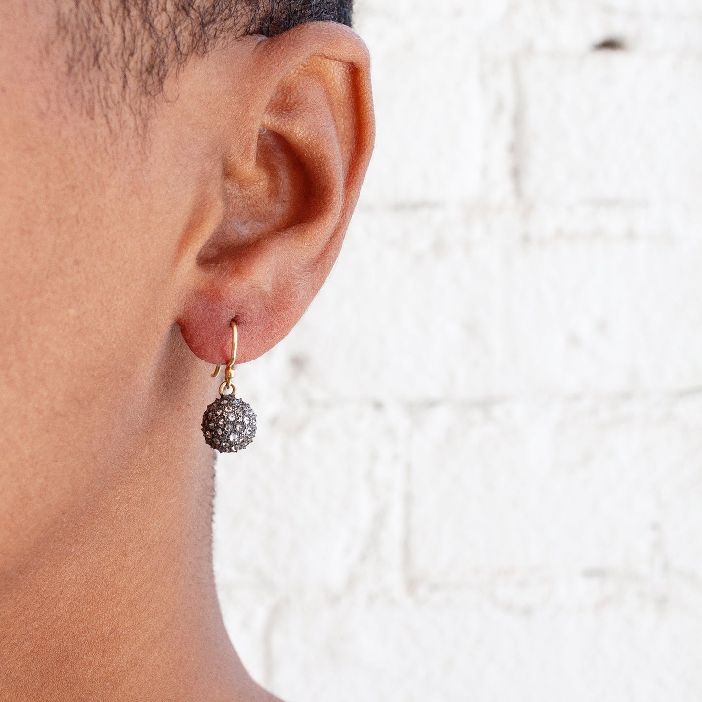 Diamond Sphere Earrings