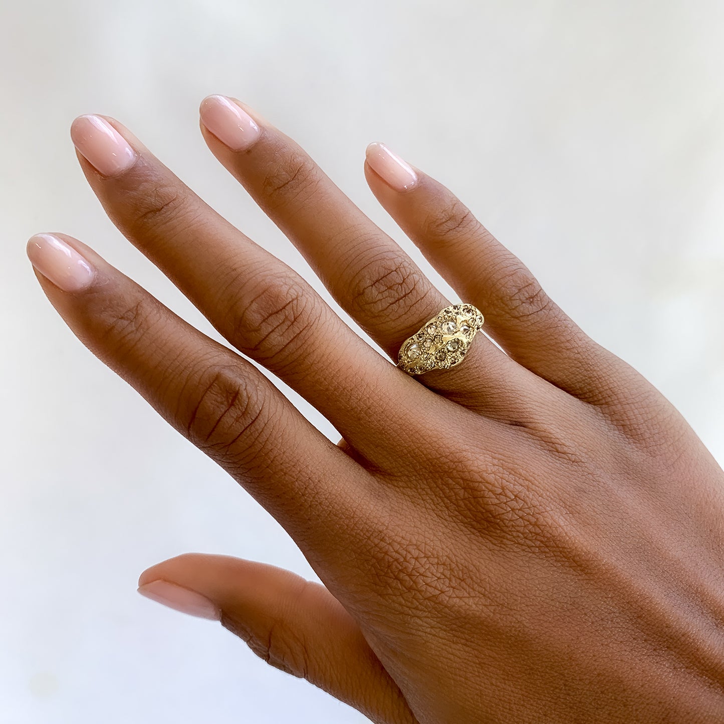 Amorphous Brown Diamond Ring