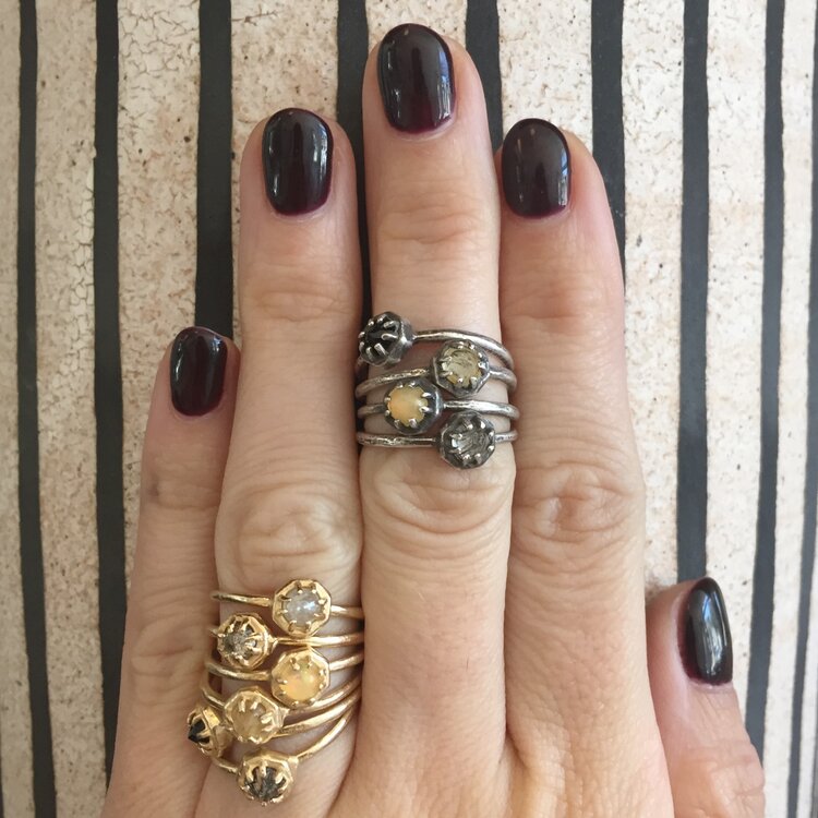 Tiny Rutilated Quartz Ring