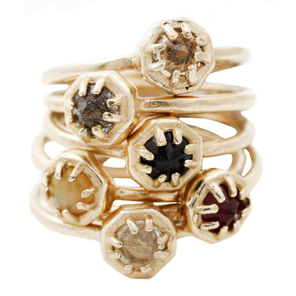 Tiny Rutilated Quartz Ring