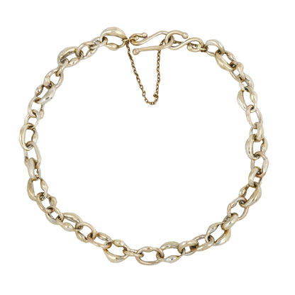 Oval Link Gold Chain Bracelet