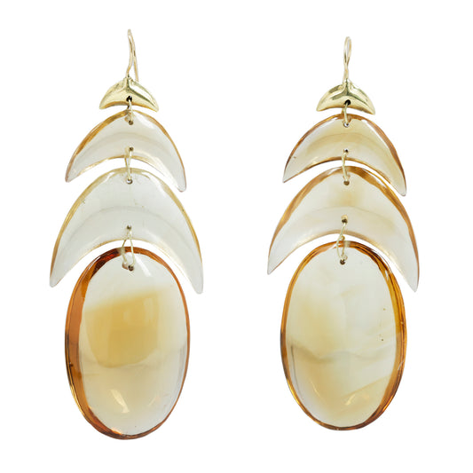 Citrine Peacock Earrings