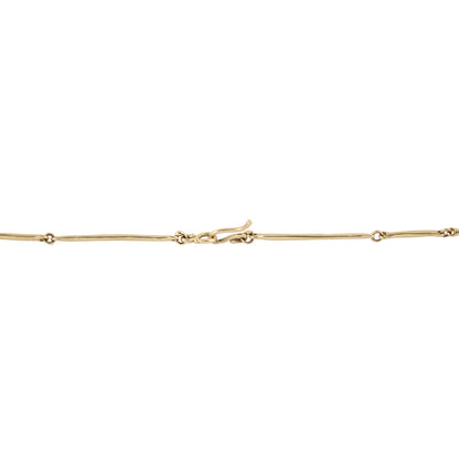 Aquamarine Cast Line Pendant Necklace