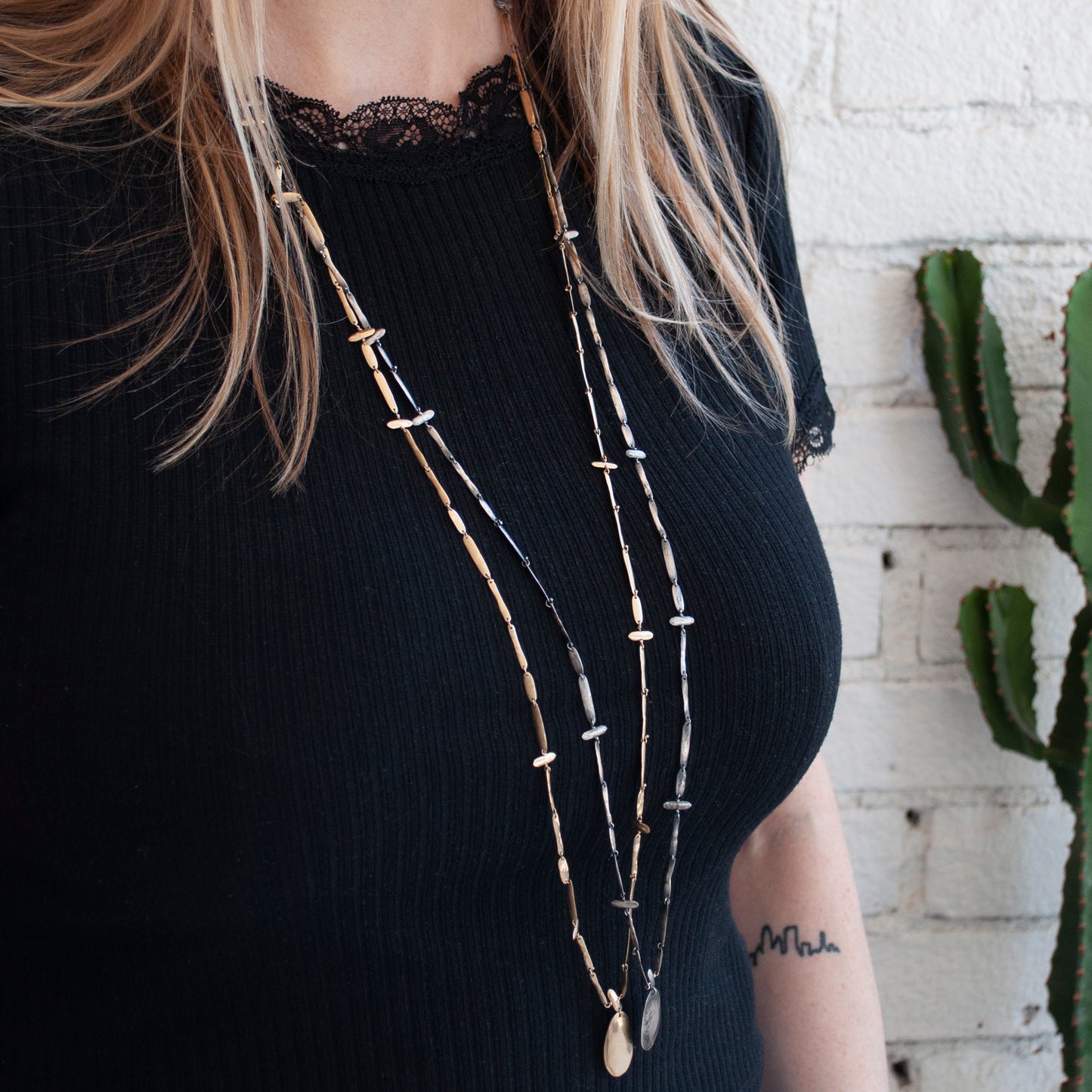 Silver Rosary Necklace
