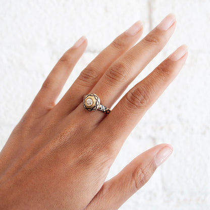 Vintage Diamond Mourning Ring