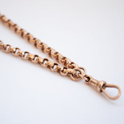 Faceted Rolo Long Guard Chain