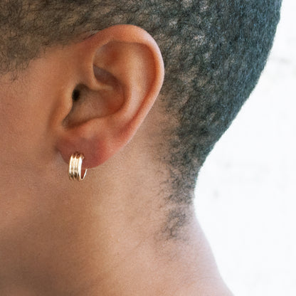 Wide Ripple Hoops