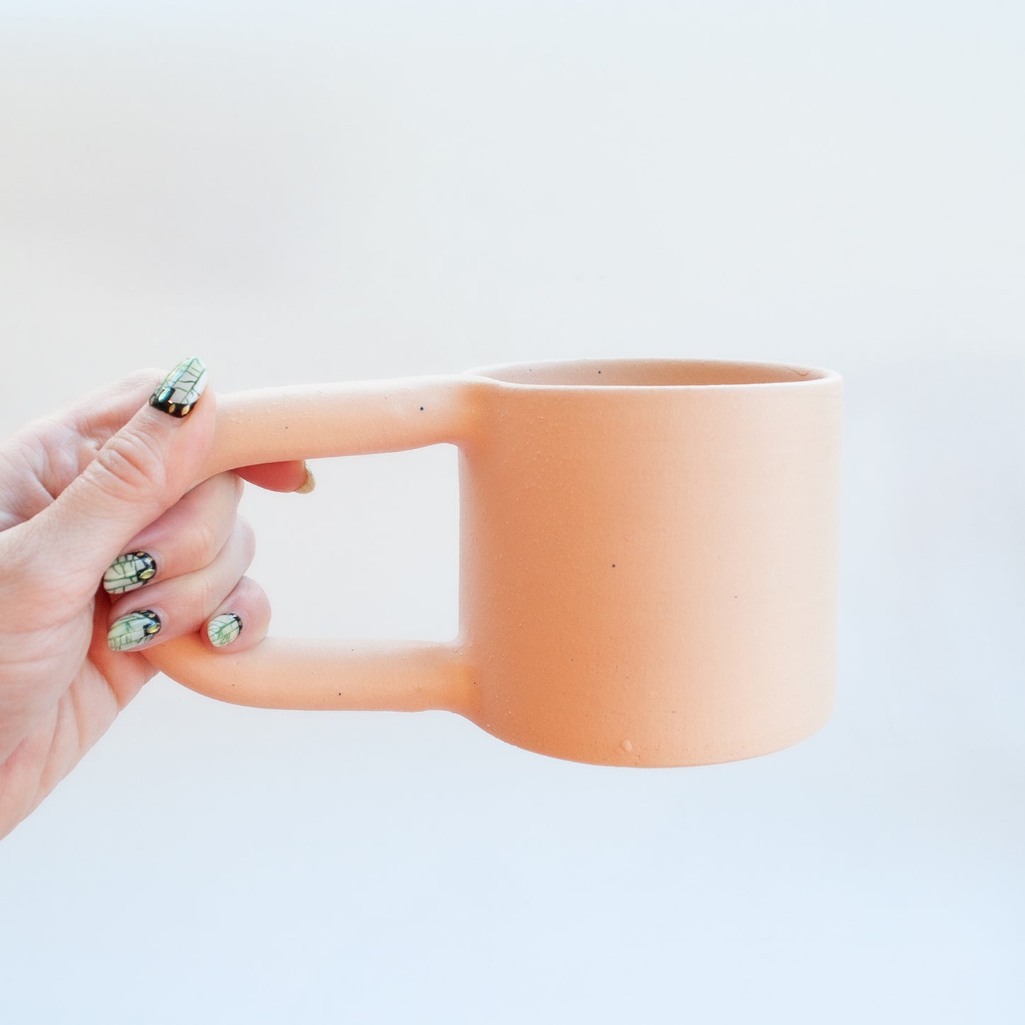 Hand Built Short Ceramic Mug